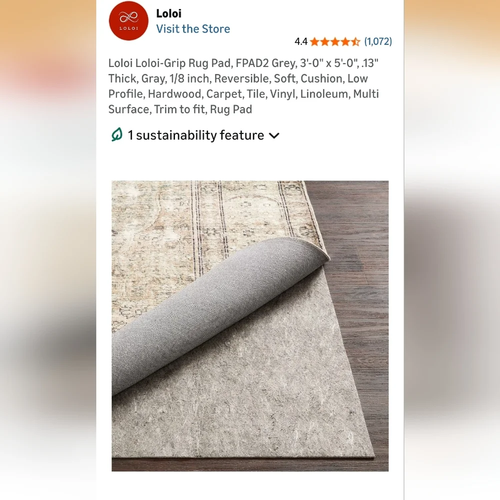 New 3 X 5 Antislip Rug Pad For Home Cut To Size